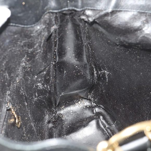 GUCCI Bambus Umhängetasche Leder 2-Wege Schwarz Gold 001 1577 Auth 180801