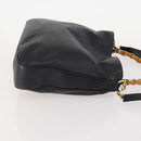 GUCCI Bambus Umhängetasche Leder 2-Wege Schwarz Gold 001 1577 Auth 180801-4