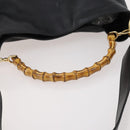 GUCCI Bambus Umhängetasche Leder 2-Wege Schwarz Gold 001 1577 Auth 180801-9