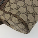 GUCCI GG Supreme Web Sherry Line Shoulder Bag PVC Beige Gold Auth 180803-14
