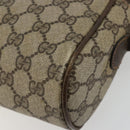 GUCCI GG Supreme Web Sherry Line Shoulder Bag PVC Beige Gold Auth 180803-15