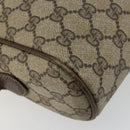 GUCCI GG Supreme Web Sherry Line Shoulder Bag PVC Beige Gold Auth 180803-16