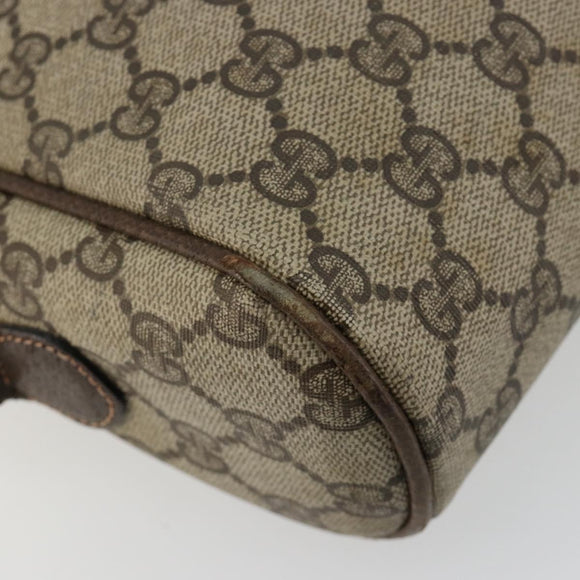 GUCCI GG Supreme Web Sherry Line Shoulder Bag PVC Beige Gold Auth 180803
