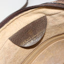GUCCI GG Supreme Web Sherry Line Shoulder Bag PVC Beige Gold Auth 180803-12