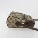 GUCCI GG Supreme Web Sherry Line Shoulder Bag PVC Beige Gold Auth 180803-3
