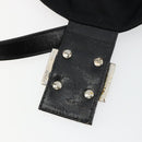 FENDI Mamma Baguette Shoulder Bag Nylon Black Silver Auth 180804-17
