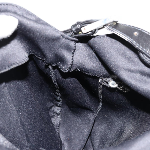 FENDI Mamma Baguette Shoulder Bag Nylon Black Silver Auth 180804