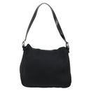 FENDI Mamma Baguette Shoulder Bag Nylon Black Silver Auth 180804-3