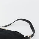 FENDI Mamma Baguette Shoulder Bag Nylon Black Silver Auth 180804-8