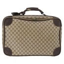 GUCCI GG Supreme Web Sherry Line Trunk PVC Beige Gold Red Auth 180805-2