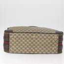 GUCCI GG Supreme Web Sherry Line Trunk PVC Beige Gold Red Auth 180805-5