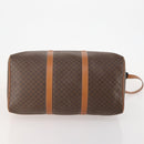 CELINE Macadam Canvas Boston Bag PVC Leather 2way Brown Gold Auth 180808A-11
