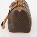 CELINE Macadam Canvas Boston Bag PVC Leather 2way Brown Gold Auth 180808A-4