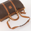 CELINE Macadam Canvas Boston Bag PVC Leather 2way Brown Gold Auth 180808A-7