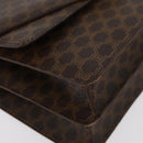 CELINE Macadam Canvas Hand Bag PVC Leather Brown Gold Auth 180815A-8