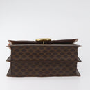 CELINE Macadam Canvas Hand Bag PVC Leather Brown Gold Auth 180815A-5