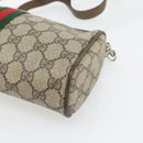 GUCCI GG Supreme Web Sherry Line Bag PVC Beige Gold 41 02 018 Auth 180817-10