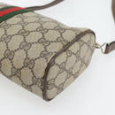 GUCCI GG Supreme Web Sherry Line Bag PVC Beige Gold 41 02 018 Auth 180817-12