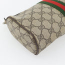 GUCCI GG Supreme Web Sherry Line Bag PVC Beige Gold 41 02 018 Auth 180817-13