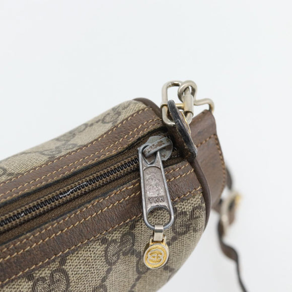GUCCI GG Supreme Web Sherry Line Bag PVC Beige Gold 41 02 018 Auth 180817