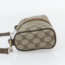 GUCCI GG Supreme Web Sherry Line Bag PVC Beige Gold 41 02 018 Auth 180817-4