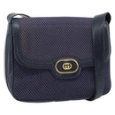 GUCCI Shoulder Bag Leather Purple Gold Auth 180820-1