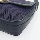 GUCCI Shoulder Bag Leather Purple Gold Auth 180820-9