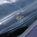 GUCCI Shoulder Bag Leather Purple Gold Auth 180820-19