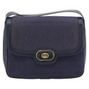 GUCCI Shoulder Bag Leather Purple Gold Auth 180820-13