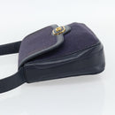 GUCCI Shoulder Bag Leather Purple Gold Auth 180820-3