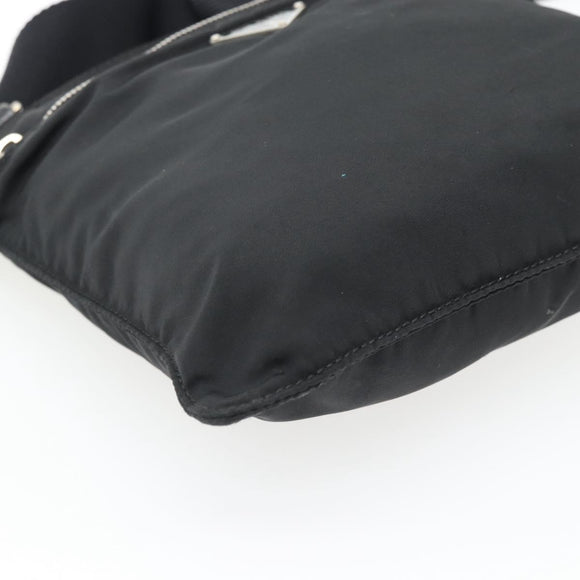 PRADA Shoulder Bag Nylon Black Silver Auth 180821A
