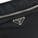 PRADA Shoulder Bag Nylon Black Silver Auth 180821A-18
