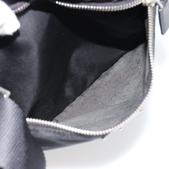 PRADA Shoulder Bag Nylon Black Silver Auth 180821A