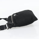 PRADA Shoulder Bag Nylon Black Silver Auth 180821A-3