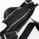 PRADA Shoulder Bag Nylon Black Silver Auth 180821A-6