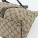 GUCCI GG Supreme Tote Bag PVC Beige Silver 114595 Auth 180826-15