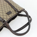 GUCCI GG Supreme Tote Bag PVC Beige Silver 114595 Auth 180826-7