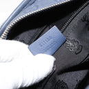 GUCCI GG Canvas Guccissima Tote Bag Leather Navy Gold 211138 Auth 180831-12