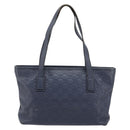 GUCCI GG Canvas Guccissima Tote Bag Leather Navy Gold 211138 Auth 180831-2