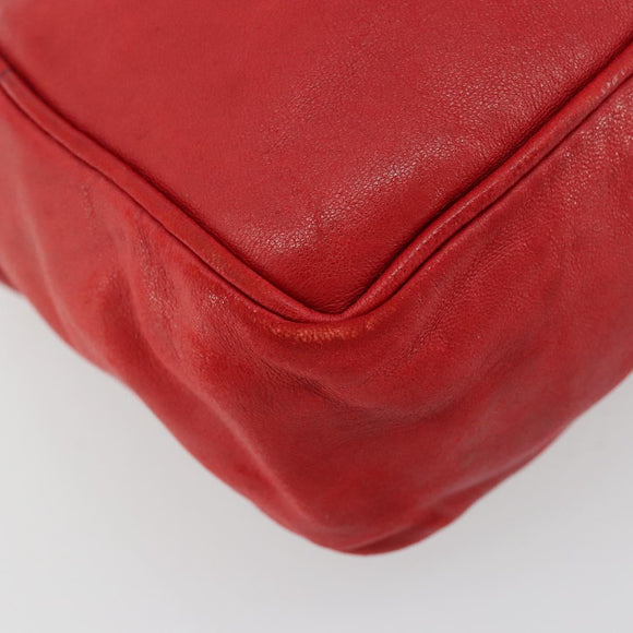BOTTEGA VENETA INTRECCIATO Backpack Leather Red Gold Auth 180832