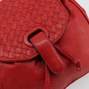 BOTTEGA VENETA INTRECCIATO Backpack Leather Red Gold Auth 180832-17