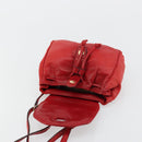 BOTTEGA VENETA INTRECCIATO Backpack Leather Red Gold Auth 180832-10