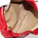 BOTTEGA VENETA INTRECCIATO Backpack Leather Red Gold Auth 180832-11