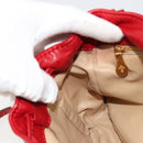 BOTTEGA VENETA INTRECCIATO Backpack Leather Red Gold Auth 180832-20