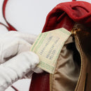 BOTTEGA VENETA INTRECCIATO Backpack Leather Red Gold Auth 180832-12