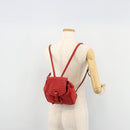 BOTTEGA VENETA INTRECCIATO Backpack Leather Red Gold Auth 180832-22