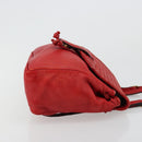 BOTTEGA VENETA INTRECCIATO Backpack Leather Red Gold Auth 180832-3
