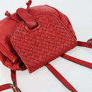 BOTTEGA VENETA INTRECCIATO Backpack Leather Red Gold Auth 180832-6