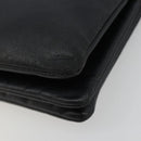 CELINE Trio Umhängetasche Leder Schwarz Gold Auth 180834-10