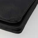 CELINE Trio Umhängetasche Leder Schwarz Gold Auth 180834-12